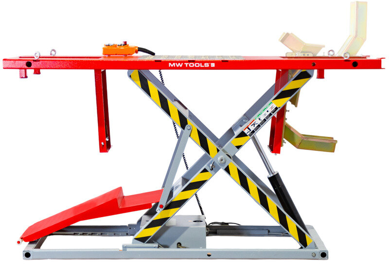 Elektromotor-Scherenhebebühne 1000kg 2250x800mm MW Tools