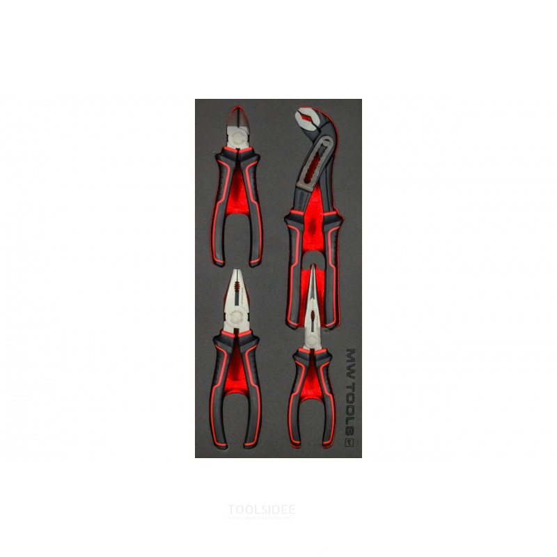 Tængersæt skumbakke 4 dele MW Tools