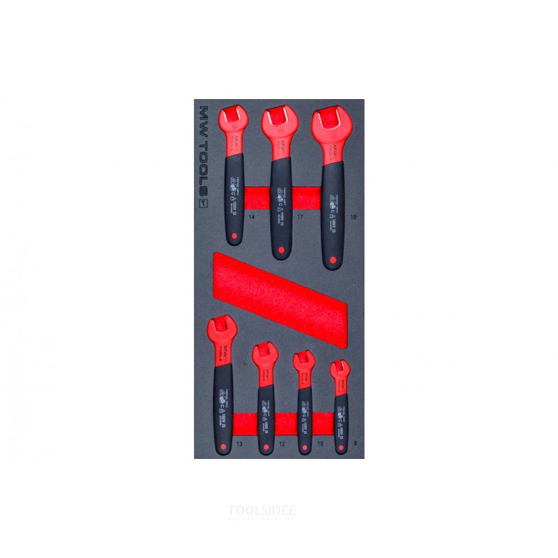 Gaffelnøglesæt EV-skumbakke 7 dele MW Tools