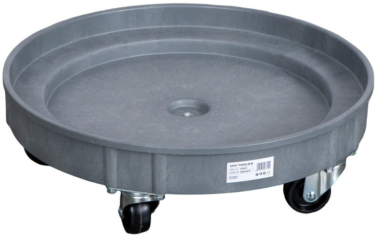 Fasswagen aus Kunststoff, geschlossen, 220L, 410 kg, MW Tools