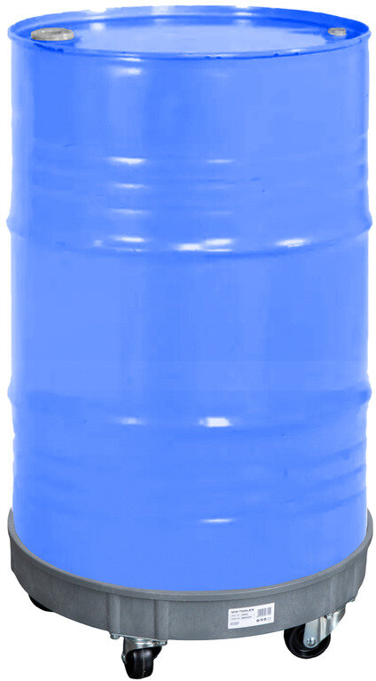 Fasswagen aus Kunststoff, geschlossen, 220L, 410 kg, MW Tools