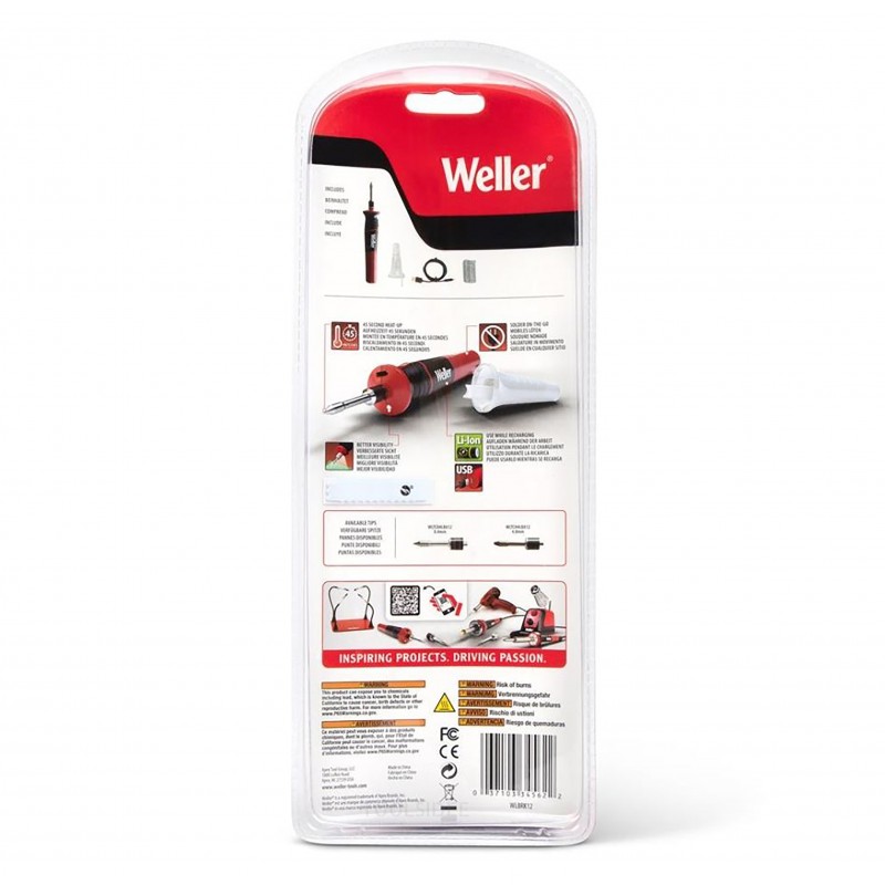 Weller 12w cordless soldering iron kit li-ion
