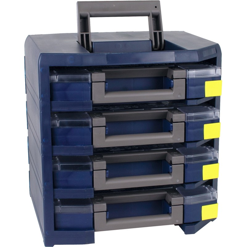 Raaco-lajitelmalaatikko HandyBoxxser, jossa 4 Boxxseria