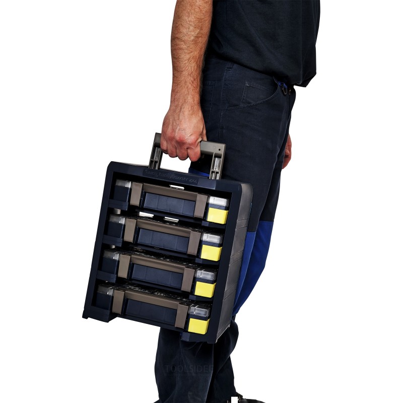 Raaco-lajitelmalaatikko HandyBoxxser, jossa 4 Boxxseria
