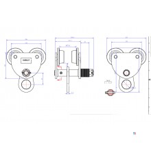 2-Tonnen-Laufkatze für MW Tools-Hebezeuge