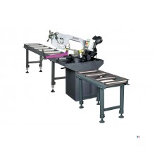 Metalbåndsav 0-60° skærekapacitet ca. 225 mm 1,1 kW 400V inkl. 2 rullebaner 1M-2M 5 båndsave 1 dåse kølemælk Optisaw