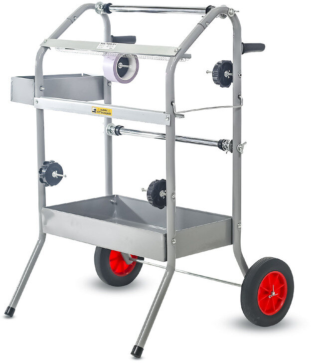Maskeerpapier trolley voor 2 rollen MW Tools