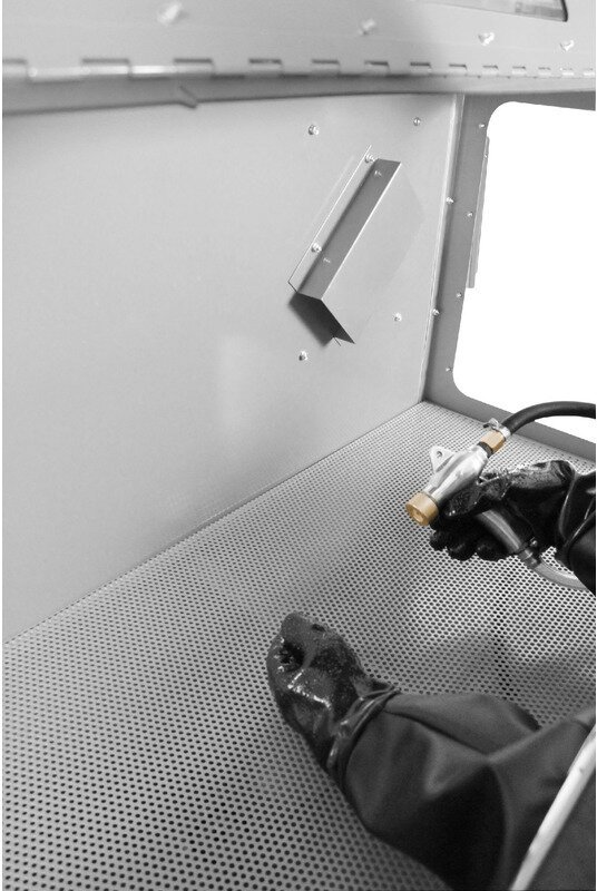 PACK blästerskåp 420 L med 25 kg glaspärlor och 25 kg brun korund MW Tools