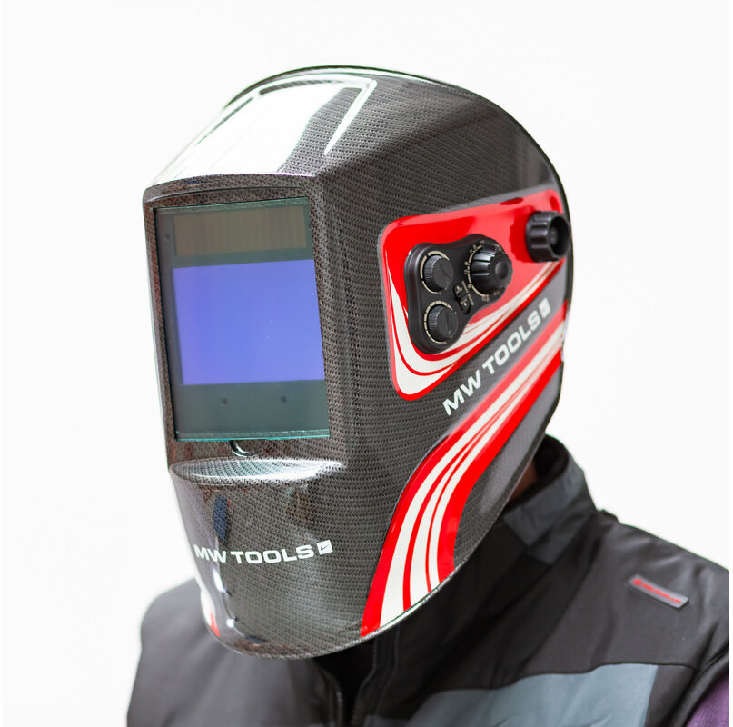 Automatisk professionel svejsehjelm - Stort visningsvindue 100 x 67 mm MW Tools