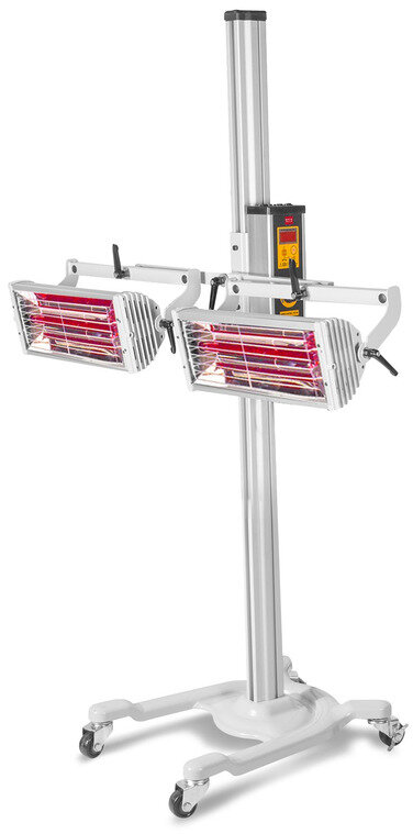 Mobiler Infrarot-Lacktrockner 2000W 2 Strahlen MW Tools
