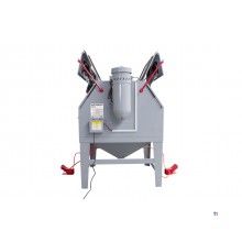 Cabina di sabbiatura PACK con 100 kg di graniglia al corindone MW Tools