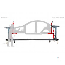 Kantelbrug carrosserie 360° 2 t mobiel wielen 200 mm MW Tools