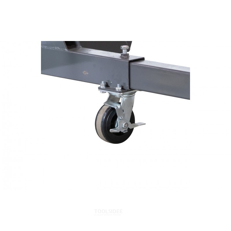 Vipbar brokonstruktion 360° 2 t mobile hjul 200 mm MW Tools