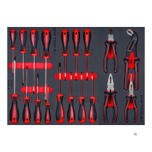Gefüllter robuster Werkzeugwagen STARTER 212-teilig MW Tools