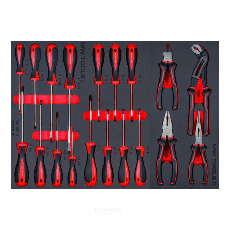 Täytetty kestävä työkaluvaunu STARTER 212-osainen MW Tools