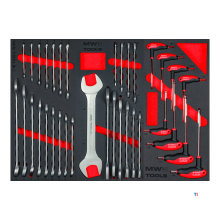 Gefüllter robuster Werkzeugwagen STARTER 212-teilig MW Tools