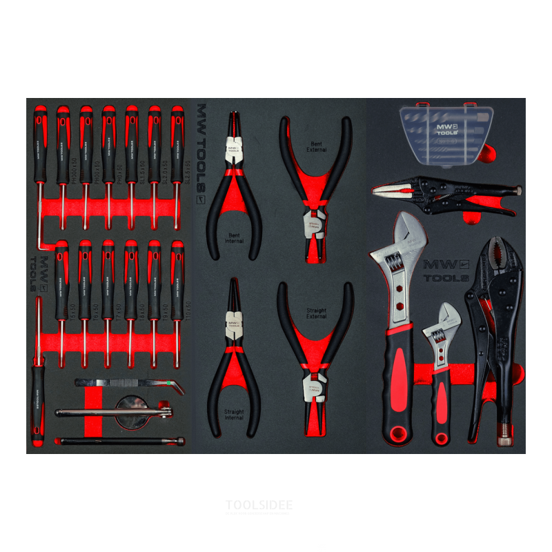 Täytetty kestävä työkaluvaunu STARTER 212-osainen MW Tools