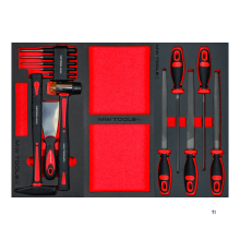 Gefüllter robuster Werkzeugwagen STARTER 212-teilig MW Tools
