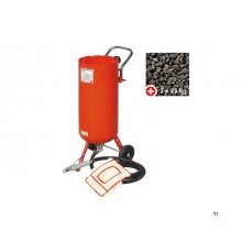 Mobile blast pot + 50 kg aluminum silicate blast media MW Tools
