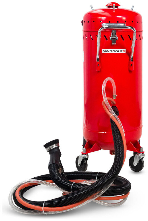 Mobiler Strahltank 106 Liter + 2 Säcke Strahlmittel SBLM050 MW Tools