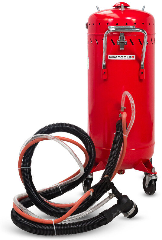 Mobiler Strahltank 106 Liter + 2 Säcke Strahlmittel SBLM050 MW Tools