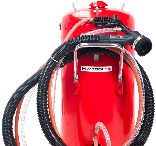 Mobiler Strahltank 106 Liter + 2 Säcke Strahlmittel SBLM050 MW Tools