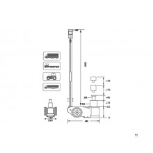 Hydropneumatisk jekk 20–40 T 2-trinns MW-verktøy