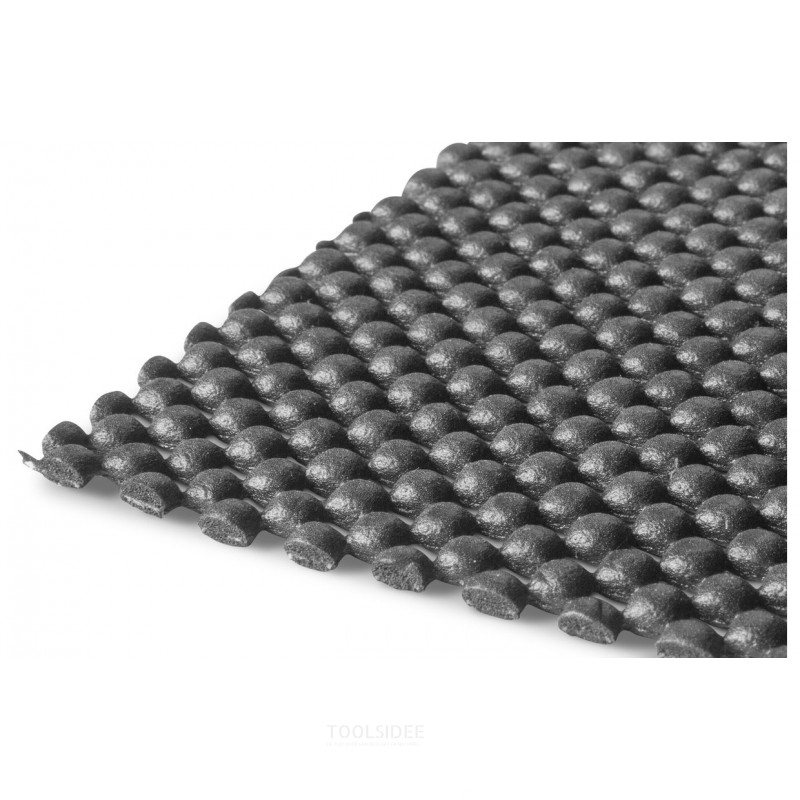PVC op rol 10mx1500mmx3mm geperforeerd donkergrijs MW Tools
