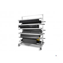 PVC op rol 10mx1500mmx3mm geperforeerd donkergrijs MW Tools