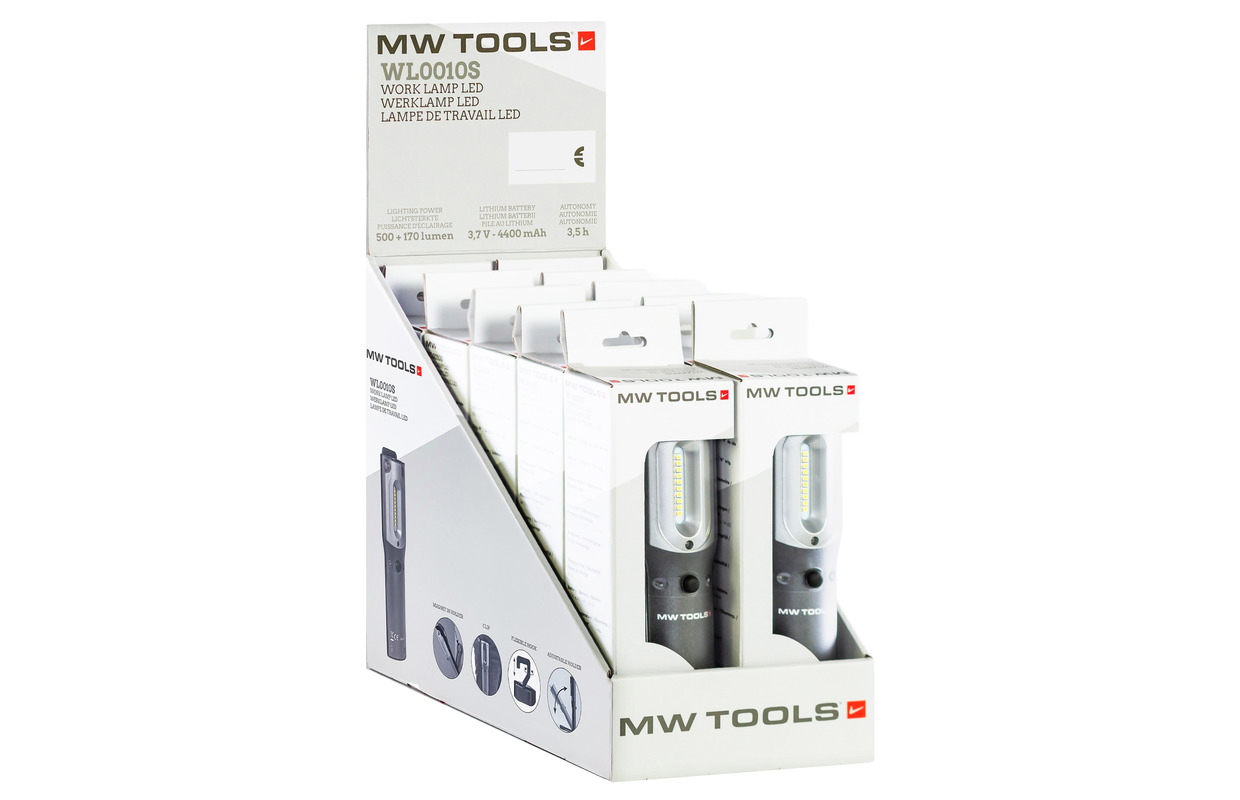 Display med 10 LED-lommelygter WL0010S MW Tools