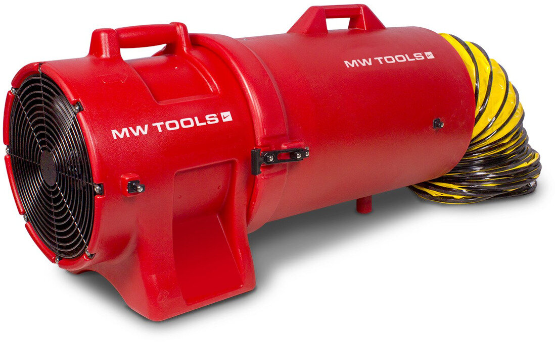 Ventilator 168W Ø 200 mm med tilbehør MW Tools