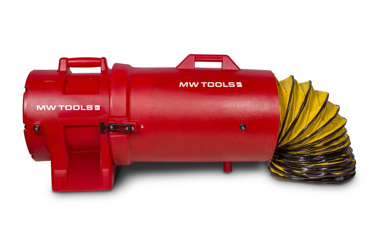 Ventilator 168W Ø 200 mm med tilbehør MW Tools