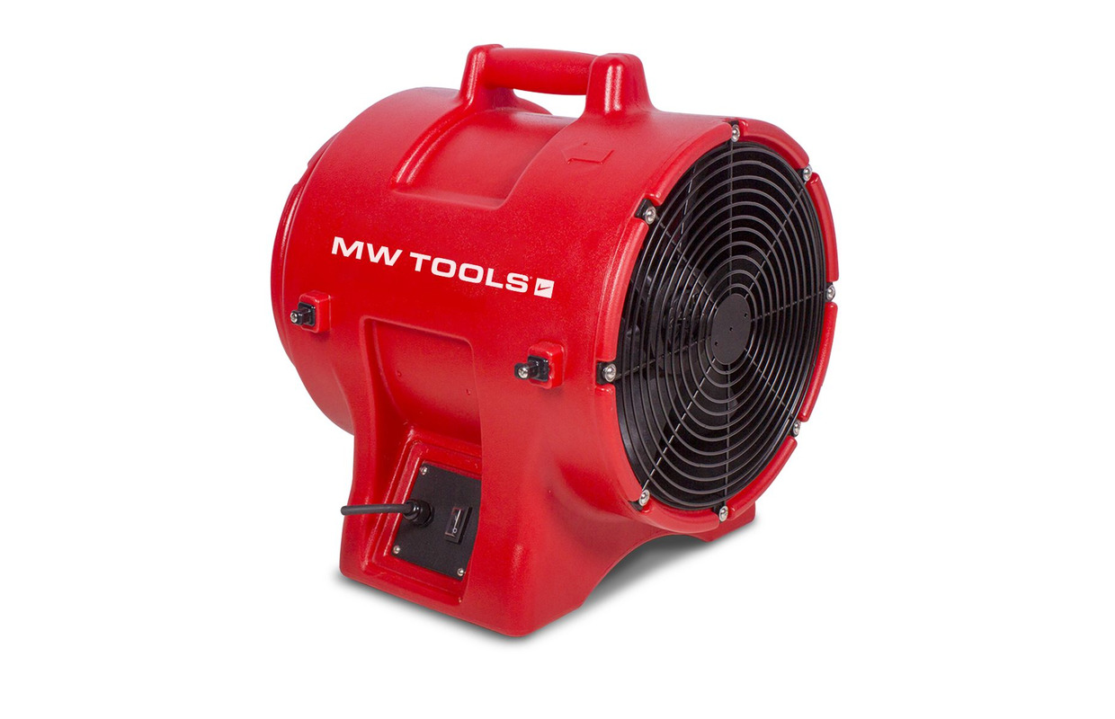 Ventilator 168W Ø 200 mm med tilbehør MW Tools