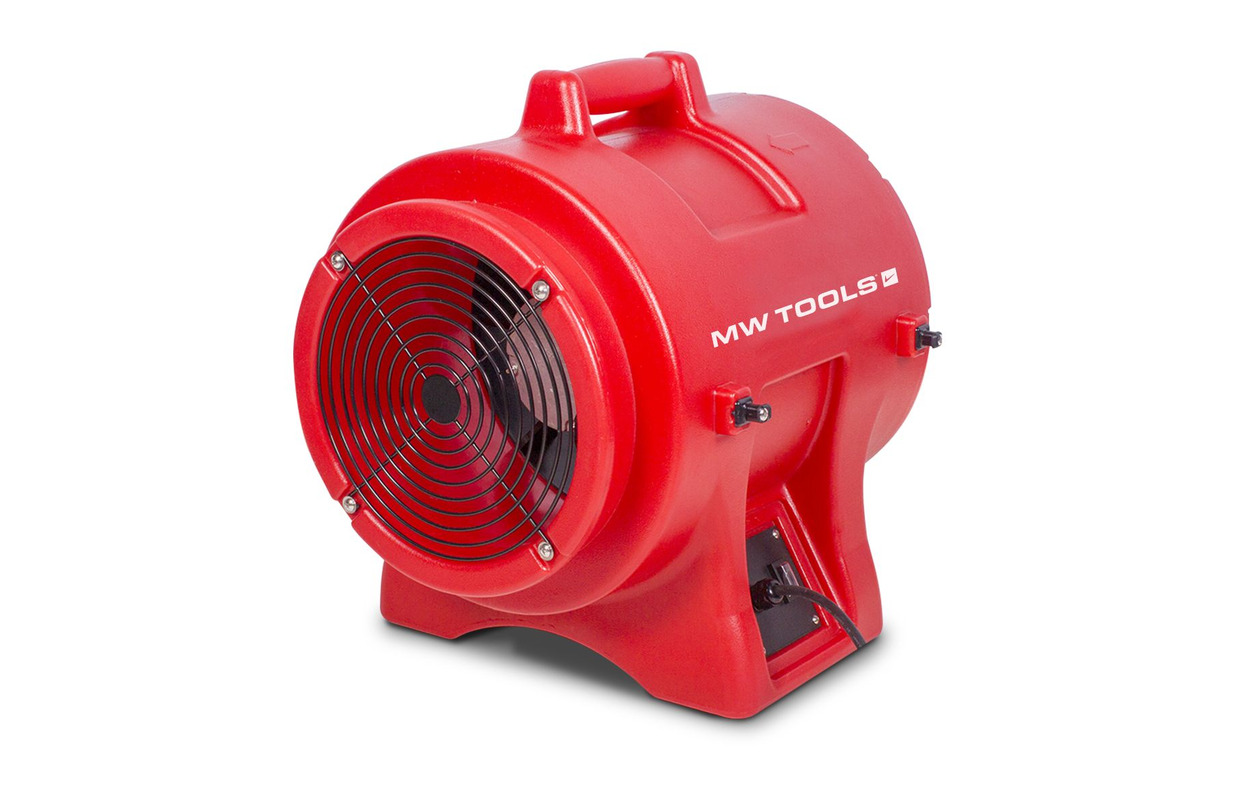 Ventilator 168W Ø 200 mm med tilbehør MW Tools