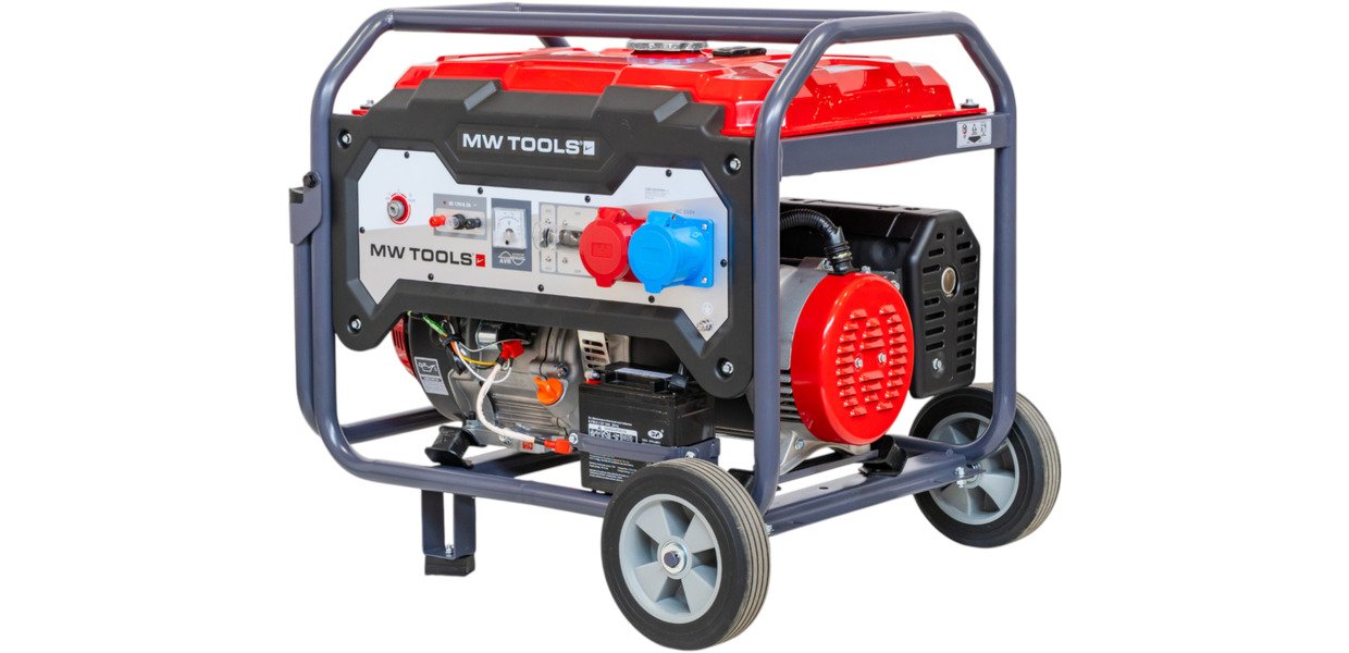 Benzingenerator 9,0 kW 3x400 V og 230 V elektrisk start 25 l tank MW Værktøj