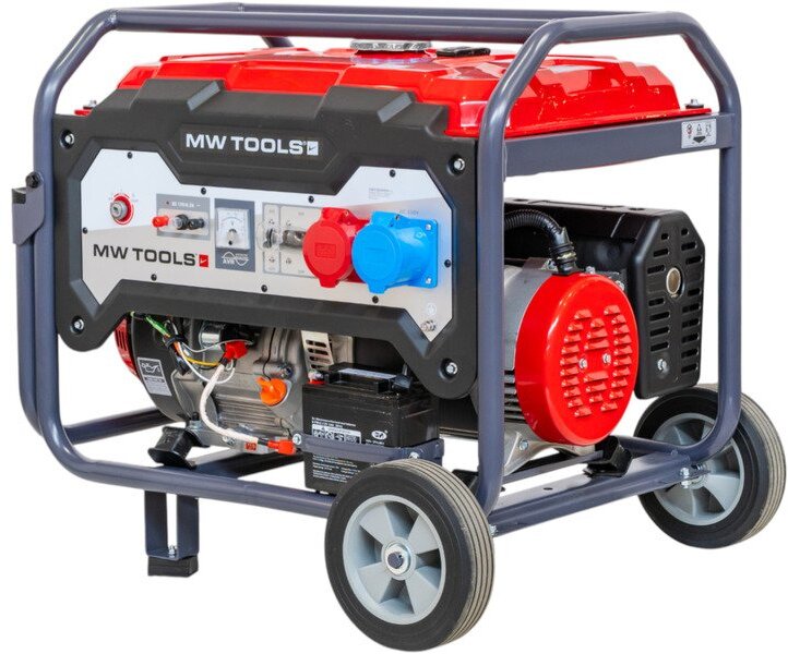 Benzingenerator 9,0 kW 3x400 V und 230 V Elektrostart 25 l Tank MW Tools