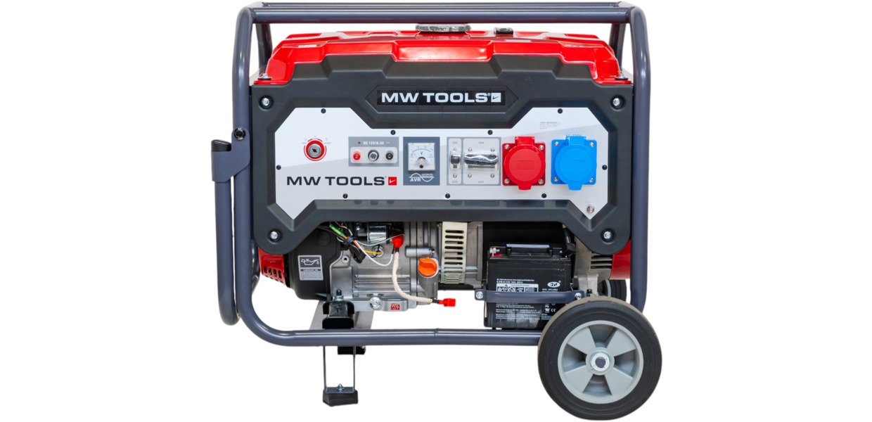 Benzingenerator 9,0 kW 3x400 V og 230 V elektrisk start 25 l tank MW Værktøj