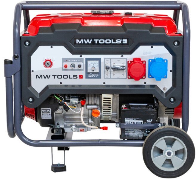 Benzingenerator 9,0 kW 3x400 V und 230 V Elektrostart 25 l Tank MW Tools