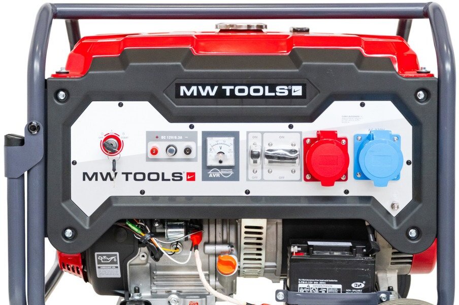 Benzingenerator 9,0 kW 3x400 V und 230 V Elektrostart 25 l Tank MW Tools