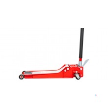 Hydraulic garage jack 2 t extra low and long with foot pedal MW Tools