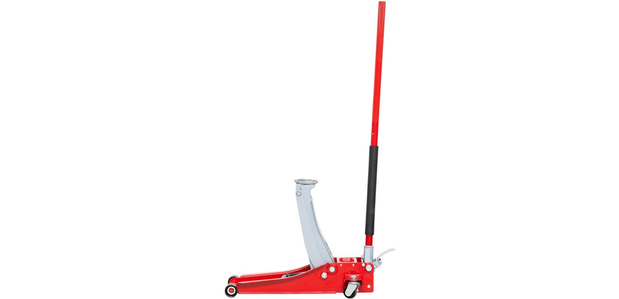 Hydraulisk garagedonkraft 3 t ekstra lav og lang med fodpedal MW Tools
