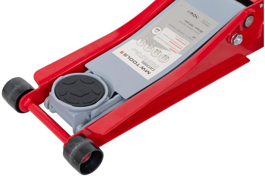 Hydraulisk garasjejekk 3 t ekstra lav og lang med fotpedal MW Tools