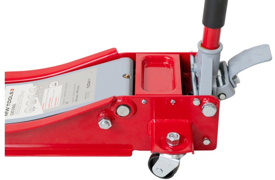 Hydraulisk garasjejekk 3 t ekstra lav og lang med fotpedal MW Tools