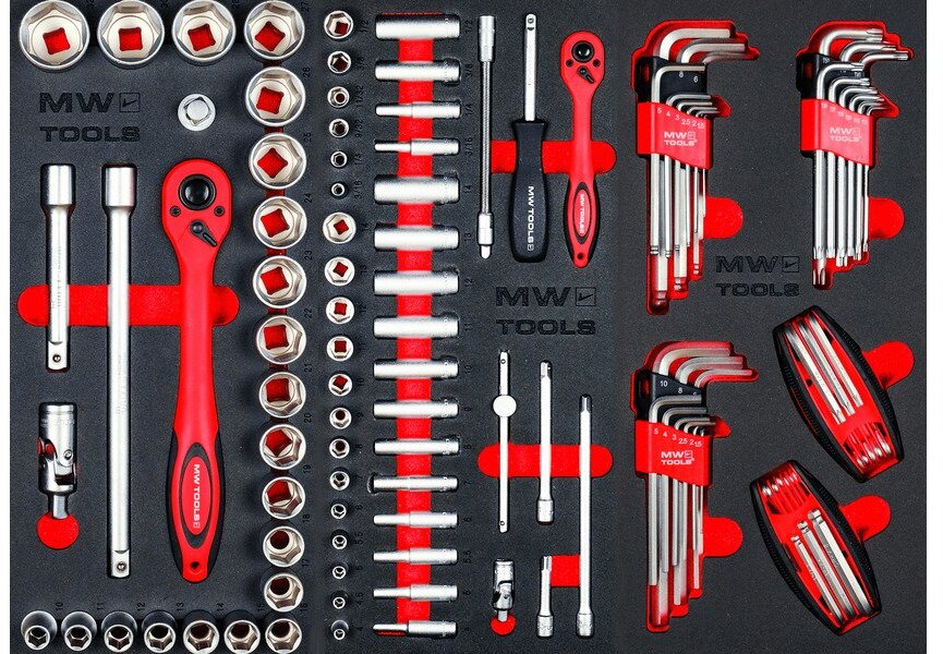 212-delt STARTER-værktøjssæt – Skumbakker, klar til at organisere MW-værktøjer