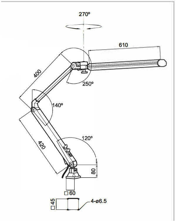 Werkstatt-LED-Leuchte mit Dimmer zur Farbtemperatur- und Helligkeitseinstellung 610 mm 230V MW Tools