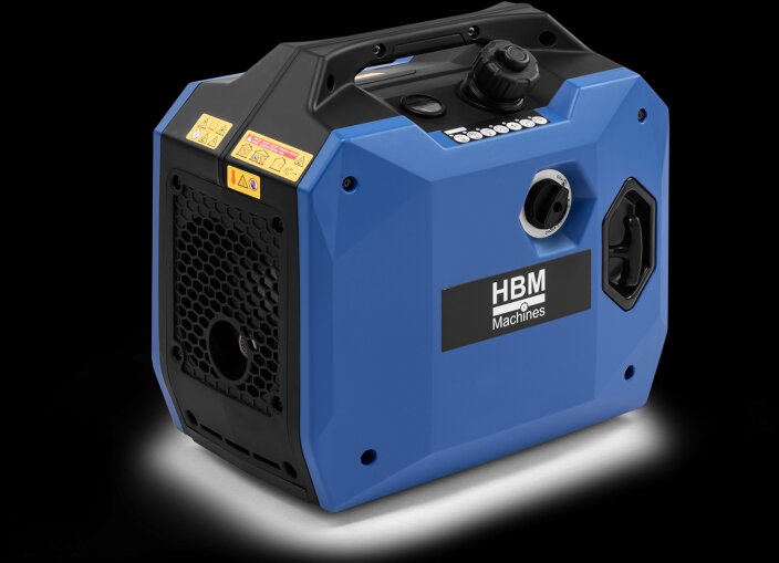 HBM inverter aggregat 79,7 cc benzinemotor 230V 2000W bærbar 1-fase IP23M USB-A/USB-C
