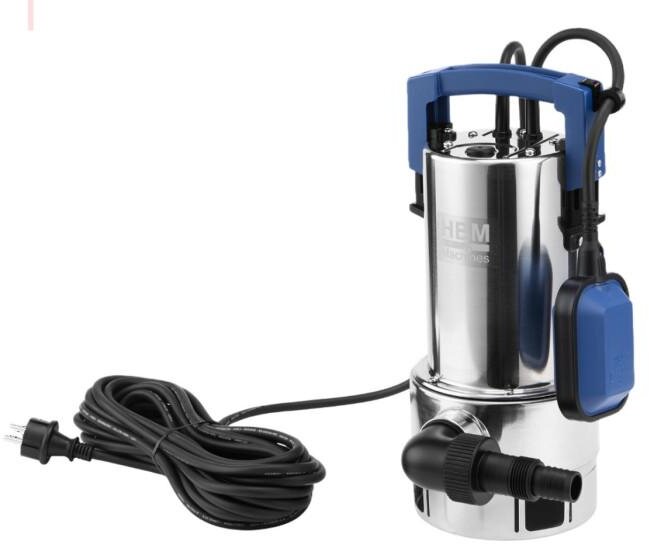 HBM dompelpomp vuilwater RVS 1100W 16.500 l/u IPX8 7 m max. dompeldiepte HBM dompelpomp vuilwater RVS 1100W 16.500 l/u IPX8 7 m max. dompeldiepte