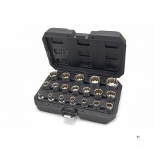HBM 1/2 inch Multilock Doppenset 19-delig 8 tot 32 mm