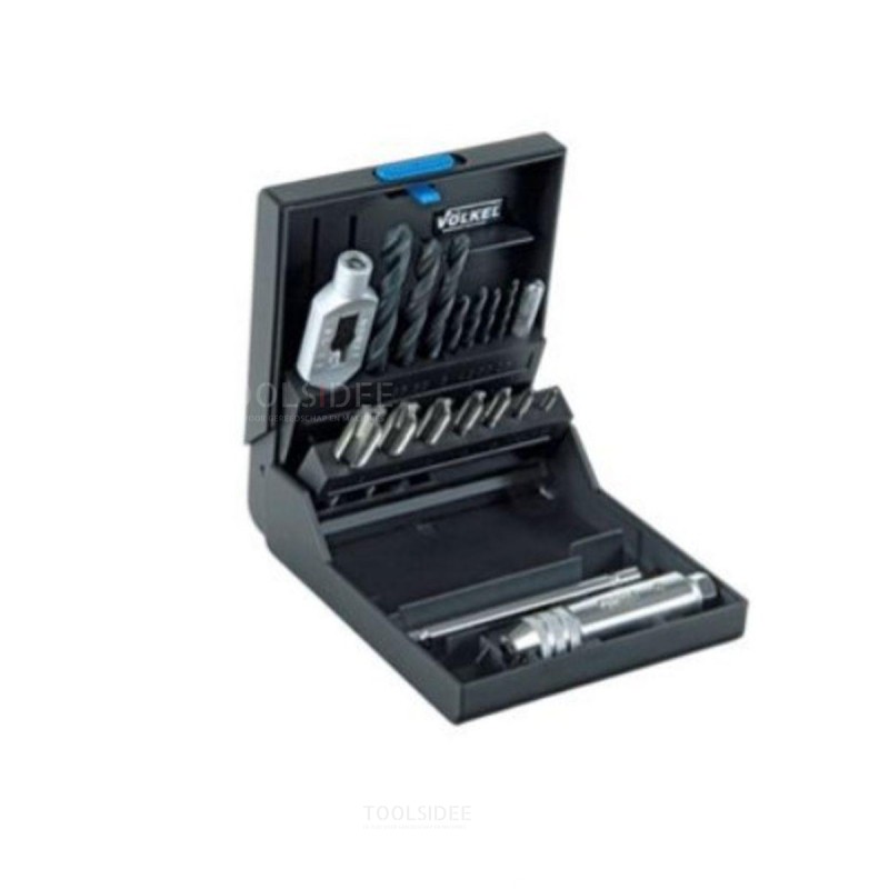 Volkel korte machinetapset P.K.25 M3-12 met gereedschapshouder, 16-delig