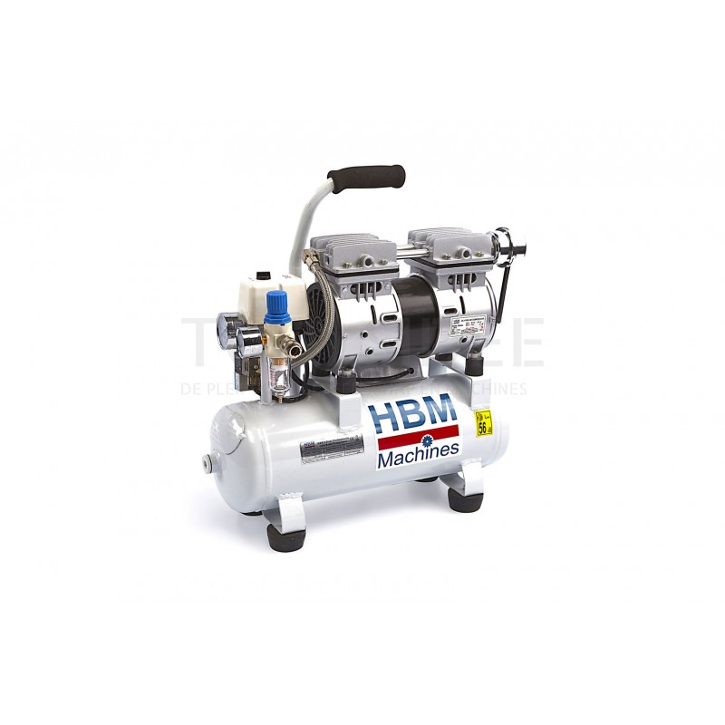 HBM 9 liters professionell lågbrusskompressor